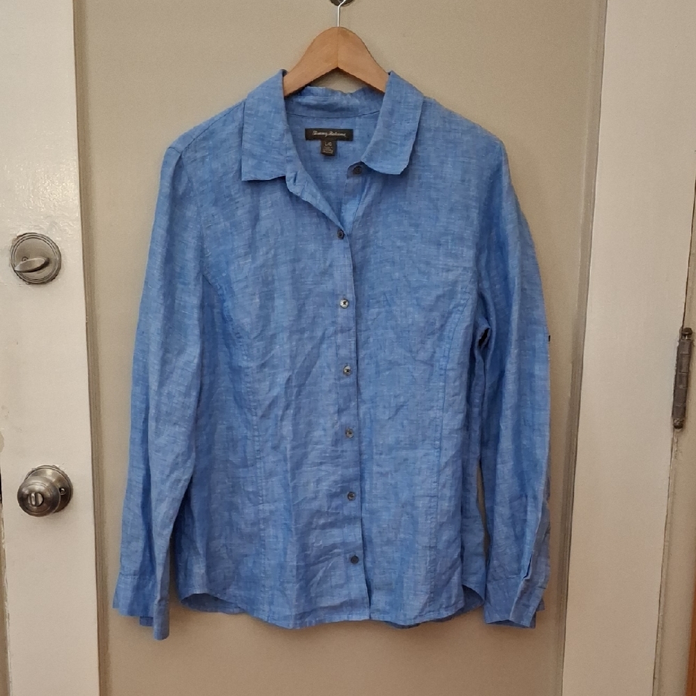 Tommy Bahama Light Blue Linen Shirt_1
